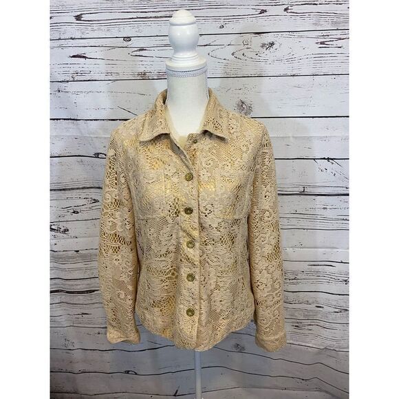Peck & Peck Lace Overlay Jacket-Size Large - Picture 1 of 9